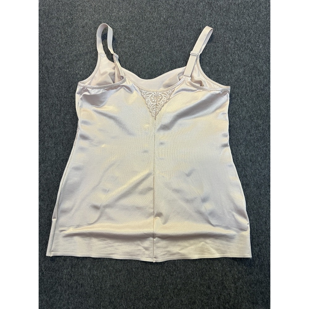 Ruby Ribbon Lace Cami Size 42 Tan Beige Support Shapewear 3024 Sculpting Cami - Picture 4 of 13